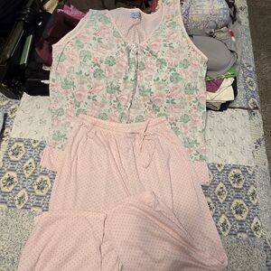 Elegant Floral Pink Pajama Set